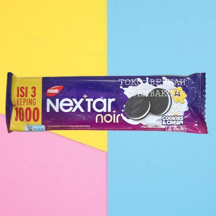 Gambar Nextar Noir Cookies Sandwich Cookies&Cream 21gr -1pcs dari Toko Berkah Sembako. undefined Tokopedia