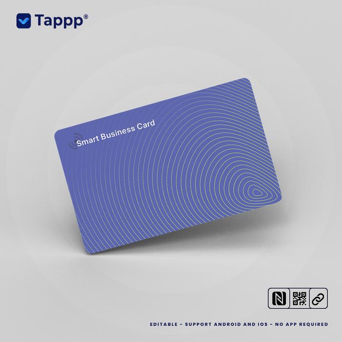 Gambar Tappp Kartu Nama Digital | Kartu Nama NFC Editable & Praktis - Blue Beyond V2 dari Tappp Official undefined Tokopedia