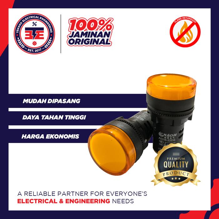 Gambar Pilot Lamp LED AD16 22mm Panel LED Indicator Dia 22mm - Kuning, 24V AC/DC dari Tenako Electric undefined Tokopedia