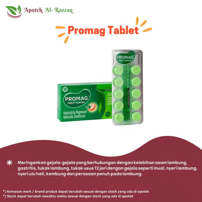 Gambar Promag Strip 10 Tablet Kunyah - Maag dari Apotek Al-Razzaq Martapura undefined Tokopedia