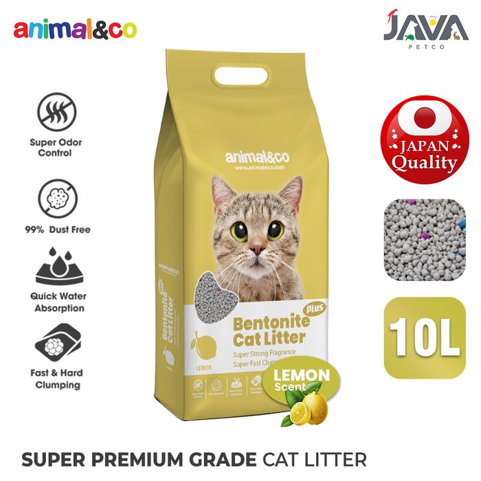 Gambar AnimalNco Premium Cat Litter Bentonite Plus Pasir kucing Gumpal 10L - lemon dari Java Petco Tangerang undefined Tokopedia