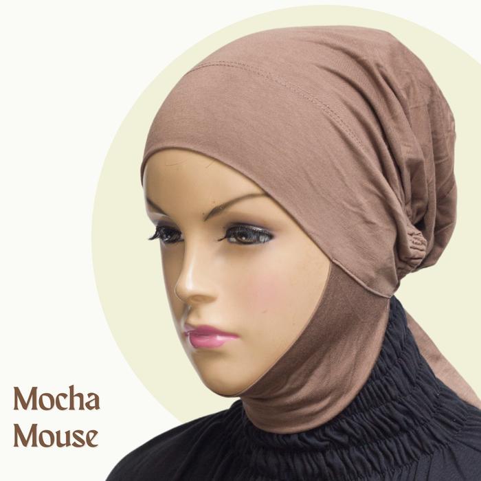 Gambar Ciput Dagu Tali Antem Kaos / Dalaman Kerudung / Inner Hijab - Mocha Mouse dari House Of Seas undefined Tokopedia