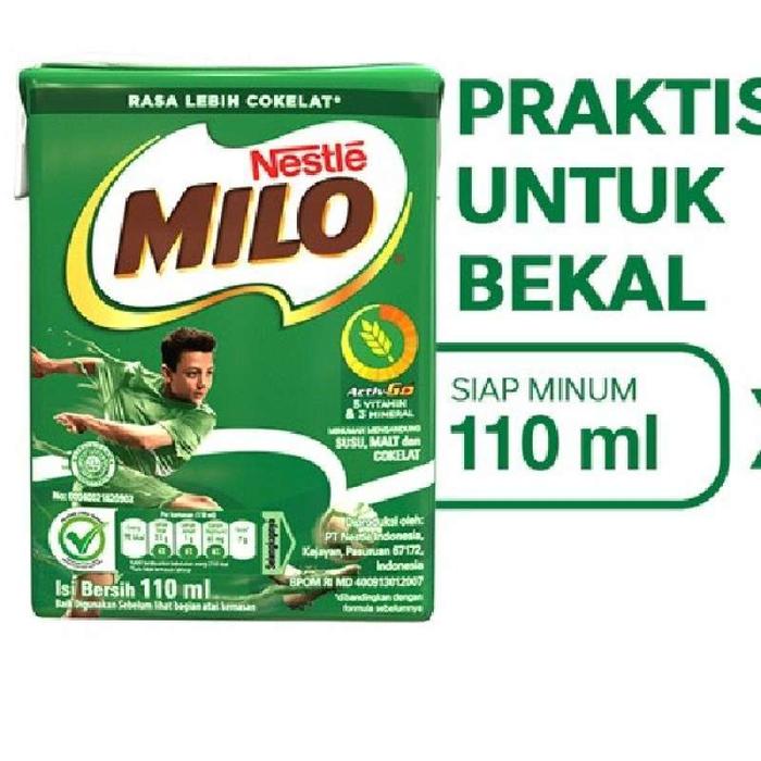 Gambar 6 pcs - Milo UHT Susu Coklat [110 mL] dari Langgan MM undefined Tokopedia