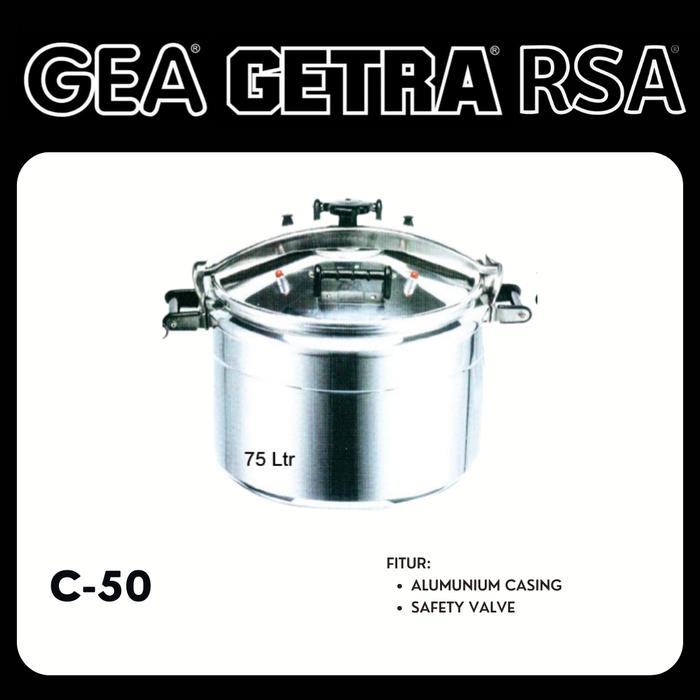 Gambar COMMERCIAL PRESSURE COOKER / PANCI PRESTO GETRA ORI - NON ONGKIR - 75 LITER dari DISTRIBUTOR GEA GETRA RSA JATENG undefined Tokopedia