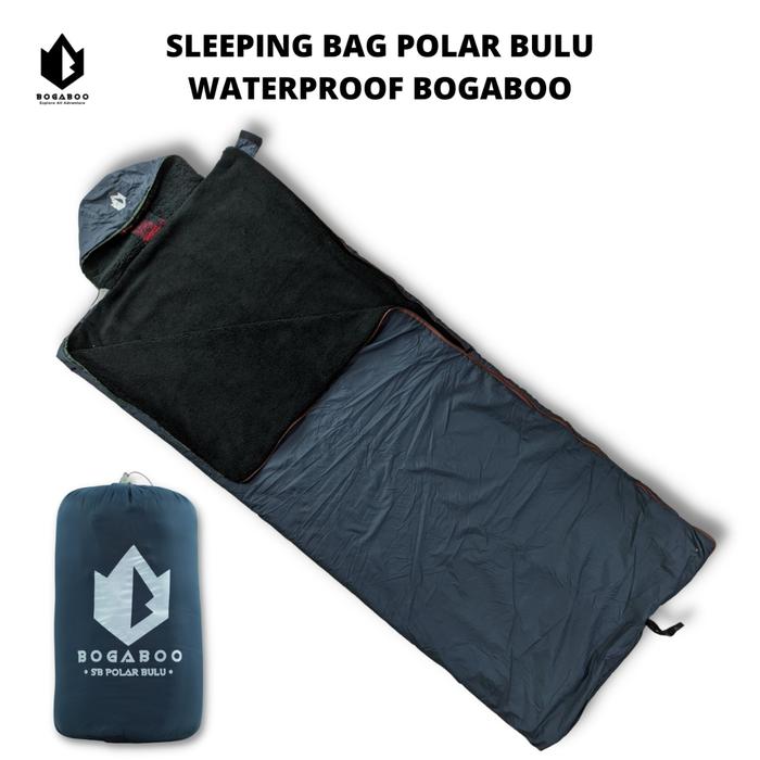 Sleeping Bag Polar Bulu BOGABOO Adventure Waterproof Sleping Bag -Kantung  Abu-abu