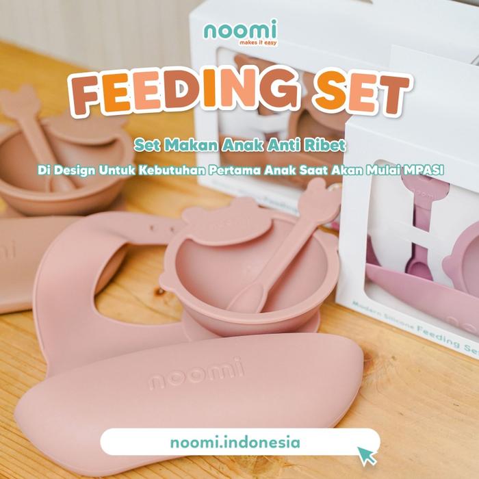 Gambar Noomi - Modern Silicone Feeding Set (Set Makan Anak Anti Ribet) dari Balonku Babyshop undefined Tokopedia