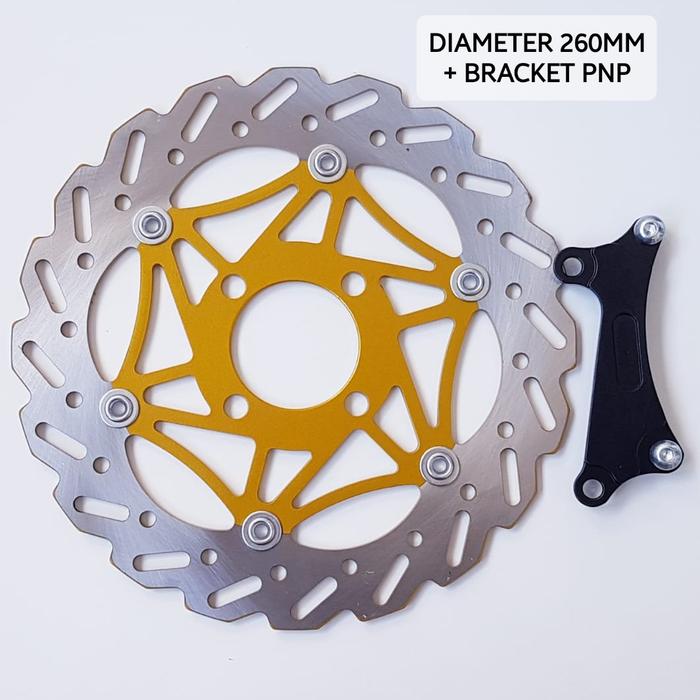 Gambar PIRINGAN CAKRAM DISC DEPAN LEBAR 260MM VARIASI MOTOR VARIO 160/TOKICO - Motif B, 260MM dari ANTON K2 AKSESORIS MOTOR undefined Tokopedia