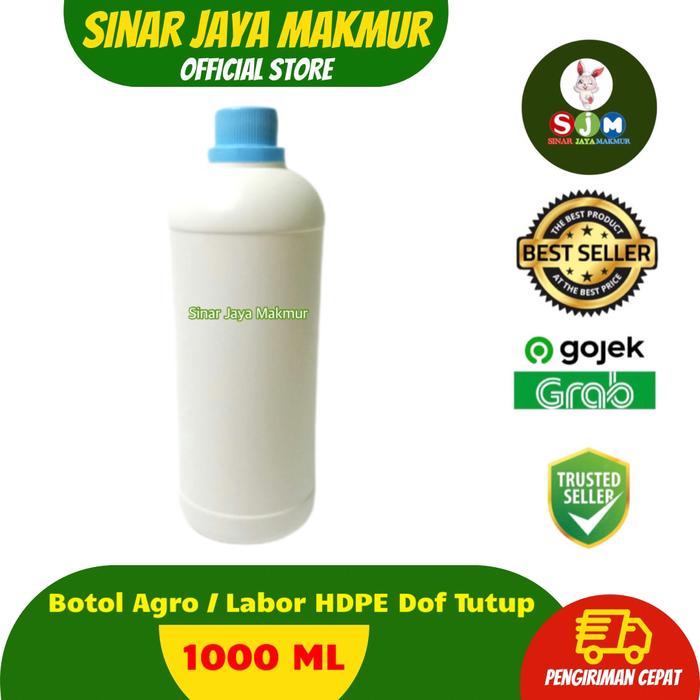 Gambar Botol Agro 1000ml HDPE Natural / Botol Labor 1 Liter HDPE Doff Tutup - Biru Muda dari SINAR JAYA MAKMUR undefined Tokopedia