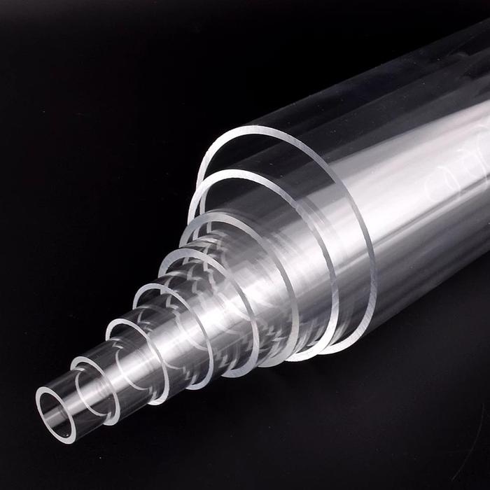 Tubes Acrylique Transparents 4mm ID/8mm OD - Lot De 4 - 15cm - Pour Lampes, DIY, Système Eau