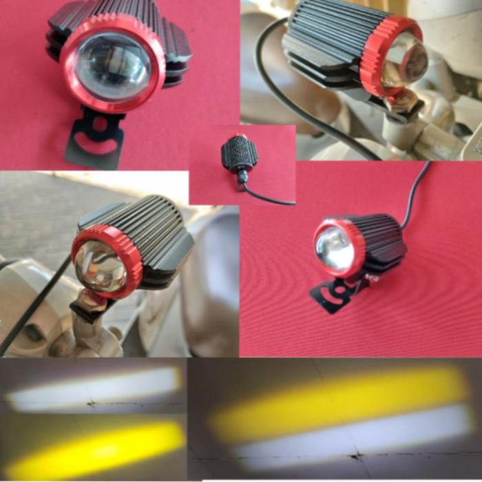 Gambar LAMPU TEMBAK LED LASER D2 WING V5 SAYAP BRT 4in1 50W H/L BREKET SPION - V5 PUTIH KUNING dari Grosir Shop Motor GSM undefined Tokopedia