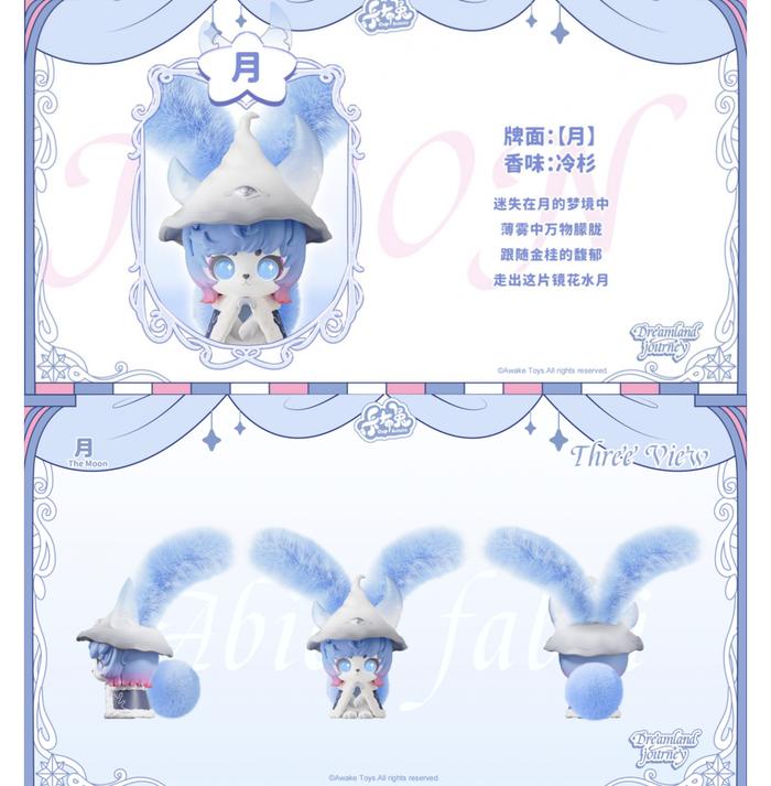 Gambar Awake Toys - Cup Rabbits DreamLand Journey BlindBox - Plush (6Designs) - Moon (DarkBlue) dari Mommo Molly ID undefined Tokopedia