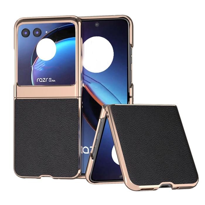 Gambar Case Motorola Razr 40 Ultra / Razr 40 Nano Electroplating Genuine Leather + PC - 1, Razr 40 Ultra dari All Case Impor undefined Tokopedia