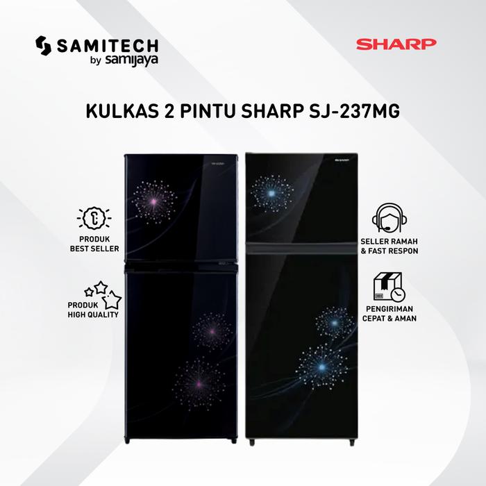 Gambar KULKAS 2 PINTU SHARP SJ-237MG / SJ-237 MG 187 LITER BERGARANSI dari samitech.id undefined Tokopedia
