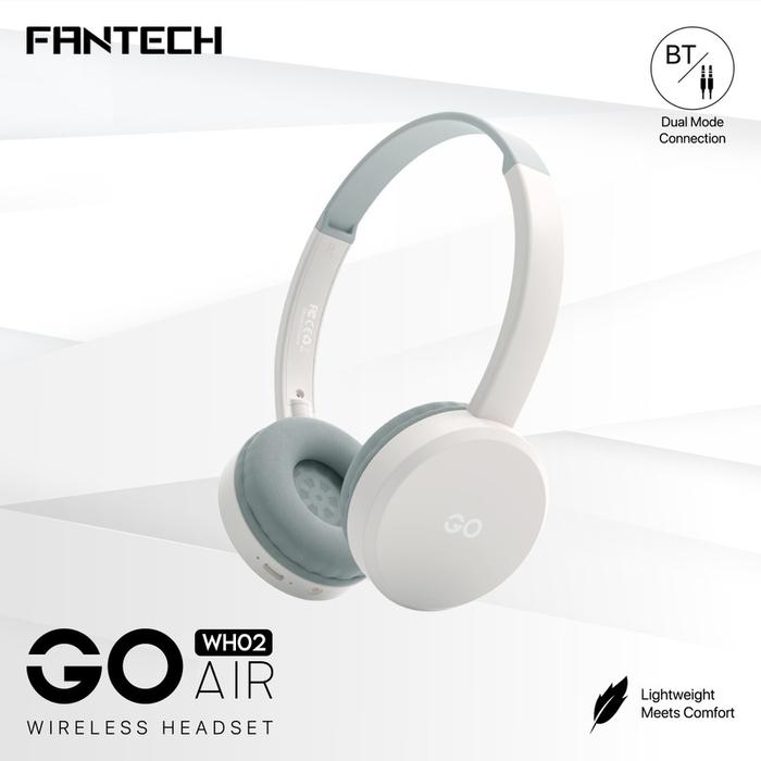Gambar FANTECH GO AIR WH02 HEADSET WIRELESS Bluetooth Headphone - Beige dari IR Computer IRRES COMP undefined Tokopedia
