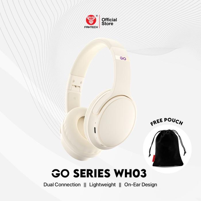 Gambar FANTECH GO AIR WH03 HEADSET WIRELESS Headphone Bluetooth - Beige dari IR Computer IRRES COMP undefined Tokopedia