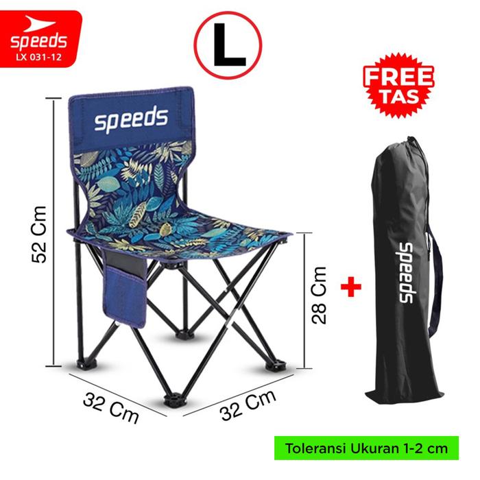 Gambar SPEEDS Kursi Lipat Camping Outdoor Portable Bangku Mancing 031 - L-Biru dari JIWA Sports undefined Tokopedia