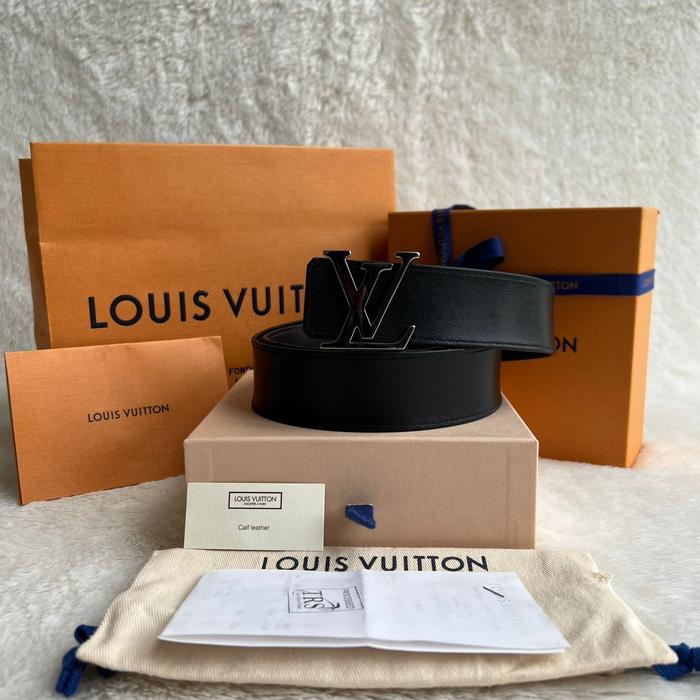 Jual Size 90 Louis Vuitton Reversible Logo Belt Authentic Original