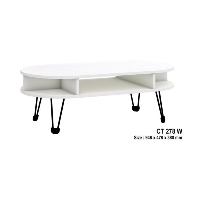 Gambar (Grab/Gosend) Meja Kopi / Coffee Table / Meja Sofa / GRAVER CT 278 - WHITE dari ANUGRAH JAYA Furniture88 undefined Tokopedia
