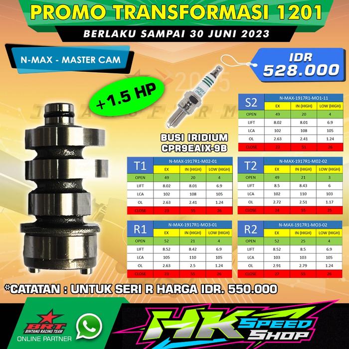 Gambar NOKEN AS BRT MASTER CAM YAMAHA NMAX OLD N MAX S1 S2 T1 T2 R1 R2 R6 R7 - S1, TANPA BUSI dari HKSPEEDSHOP undefined Tokopedia