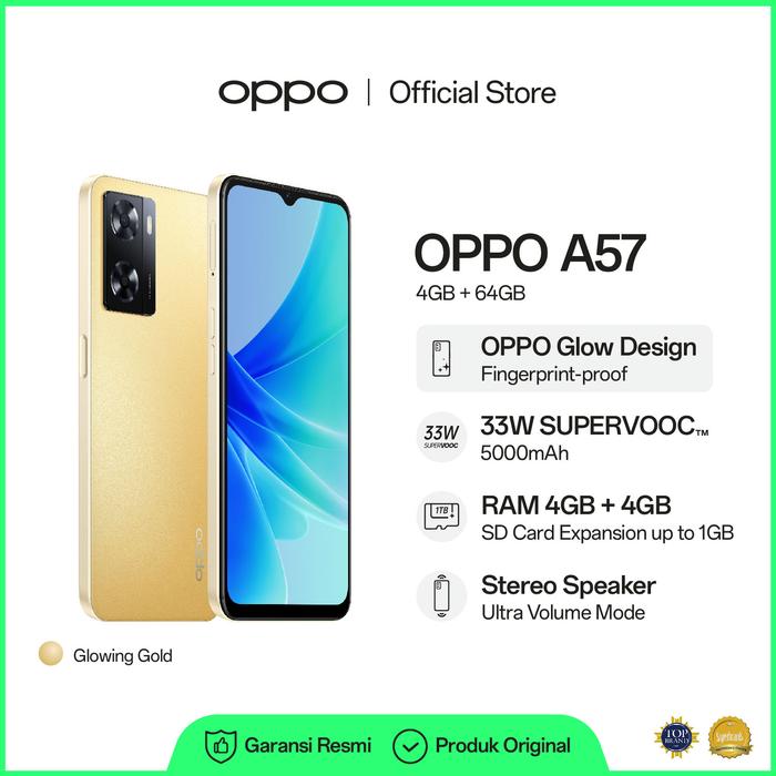 Gambar OPPO A57 Smartphone 4GB/64GB (Garansi Resmi) - Gold dari OPPO Store Indonesia undefined Tokopedia