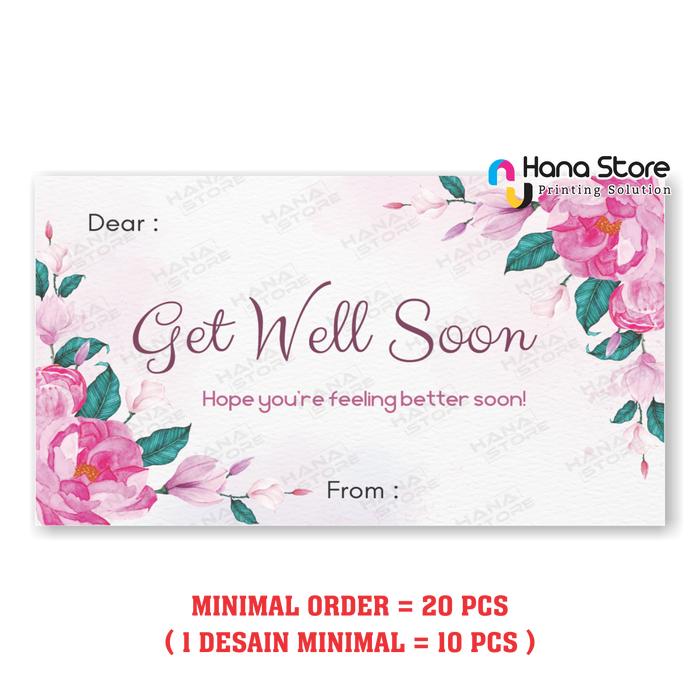 Gambar Greeting Card Get Well Soon - Greeting Card Semoga Lekas Sembuh - GWS-09 dari Hana Store Surabaya undefined Tokopedia