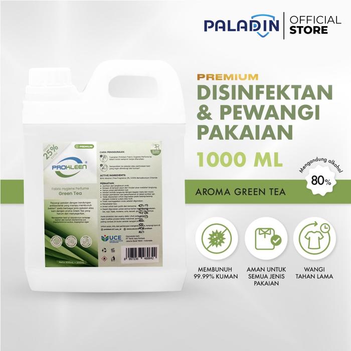 Gambar Parfum Laundry Fabric Spray Antibacterial PREMIUM PROKLEEN 1L - Green Tea dari Paladin Official Store undefined Tokopedia
