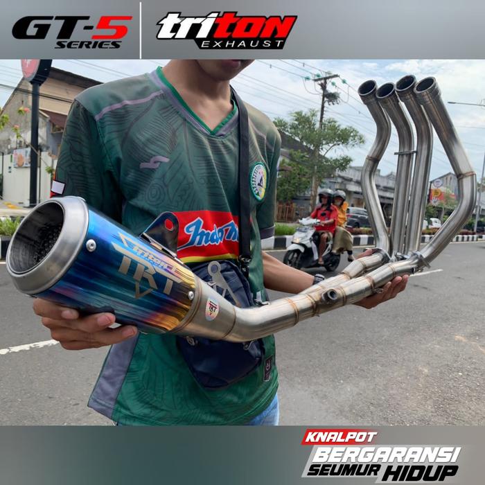 Gambar knalpot kawasaki zx25r ninja zx25r original Triton Exhaust Gt-5 - Blue, Zx25R dari BMB Knalpot Original undefined Tokopedia