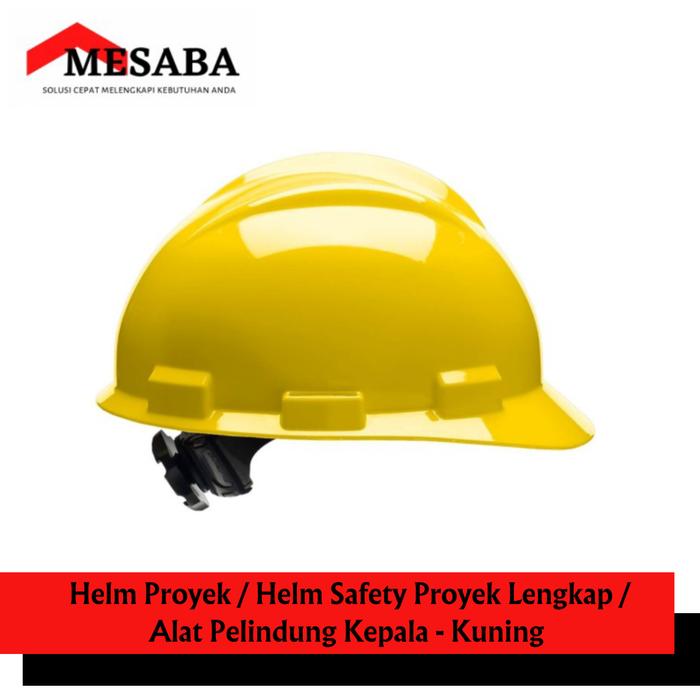 Gambar Helm Proyek / Helm Safety Proyek Lengkap / Alat Pelindung Kepala - Kuning dari MESABA undefined Tokopedia