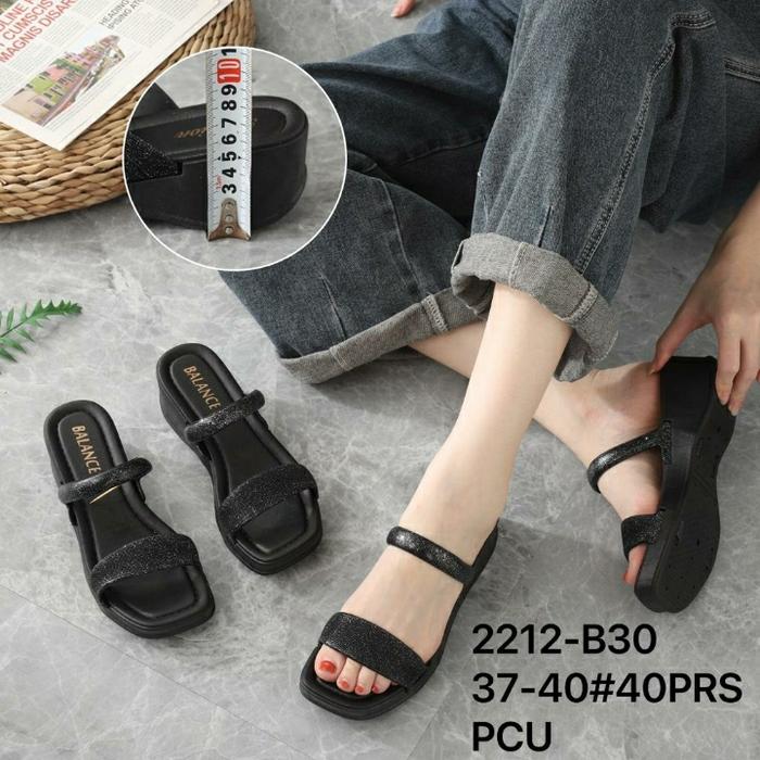 Gambar Sandal Jelly Wedges Balance Import [2212-B30] - Hitam, 37 dari eL&#39;sta Collection undefined 2 Tokopedia