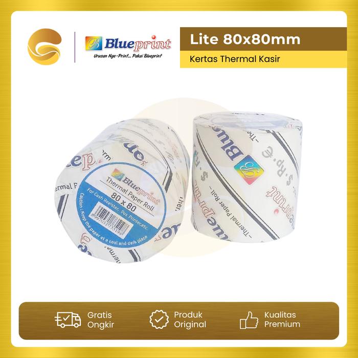 Gambar BLUEPRINT Kertas Thermal 80X80 Printer thermal roll 80 X 80 mm Lite dari ATI OFFICIAL STORE undefined Tokopedia