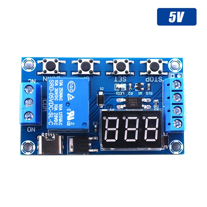 Gambar Relay Timer Display Modul Relay Delay Timer DC 5/12V Adjustable - 5V dari Soya Global undefined Tokopedia