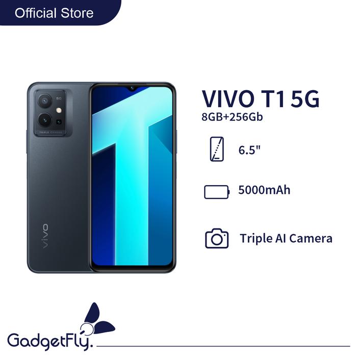 Gambar VIVO T1 5G 8/256Gb Garansi Resmi VIVO Indonesia - Starlight Black dari GadgetFly undefined Tokopedia