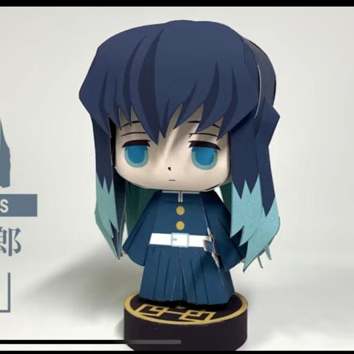 Gambar PILAR DEMON SLAYER KIMETSU NO YAIBA MINIATUR KERTAS DIY PAPERCRAFT - PILAR KABUT, BOX dari Han Craft Indonesia undefined Tokopedia