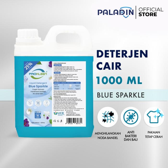 Gambar DETERJEN CAIR PREMIUM Laundry PROKLEEN 800mL(BONUS ISI 25%)KONSENTRAT - Blue Sparkle dari Paladin Official Store undefined Tokopedia