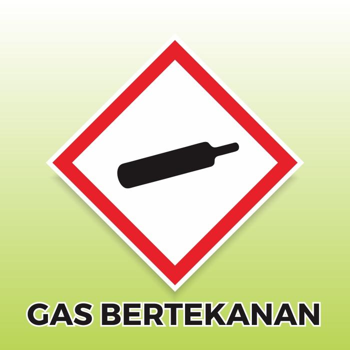 Gambar Label Sticker Simbol B3 Bahan Berbahaya dan Beracun 5 x 5 cm (4 pcs) - Gas Bertekanan dari Mardian76Shop undefined Tokopedia