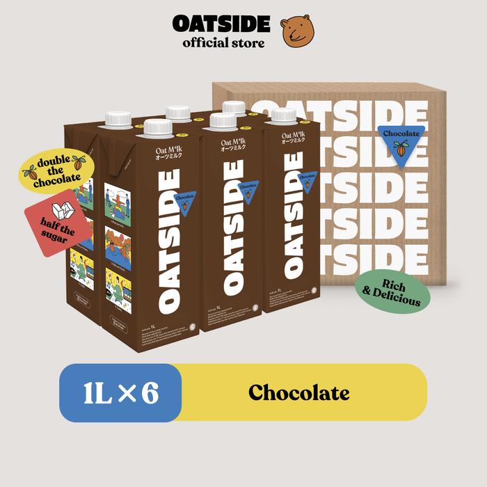 Gambar OATSIDE Oat Milk Chocolate 1L (6 pcs) | Susu Oat Rasa Cokelat dari OATSIDE ID undefined Tokopedia