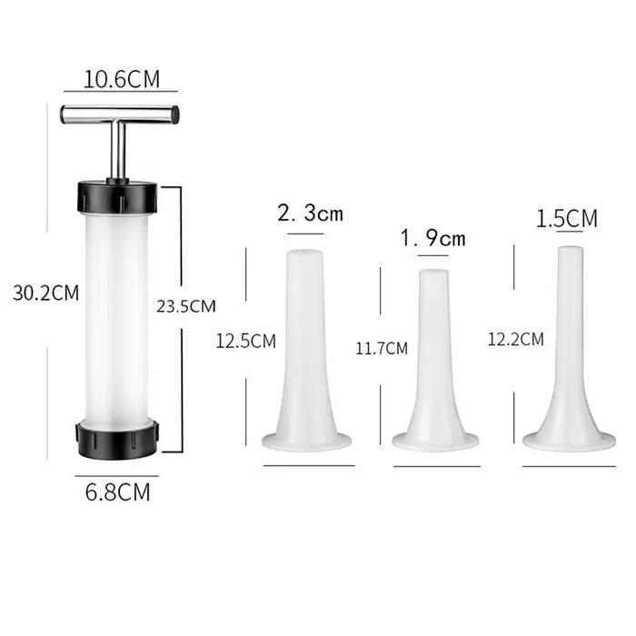 Gambar Alat Pencetak Sosis Manual / Pengisi Daging Casing Sosis / Sosis Maker - 450ml 3 corong dari Sumberlezat undefined Tokopedia