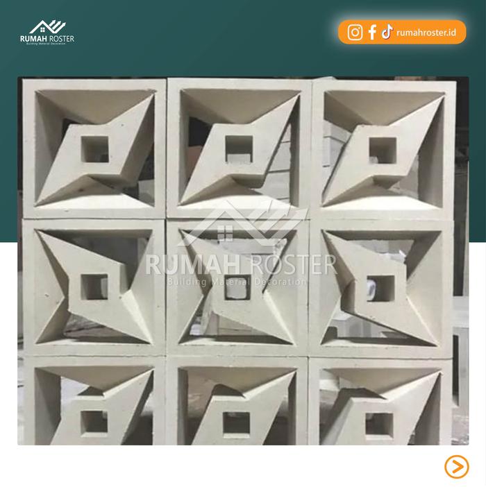 Jual Roster Beton/Roster Modern /Lubang Angin minimalis Abu- Shuriken ...