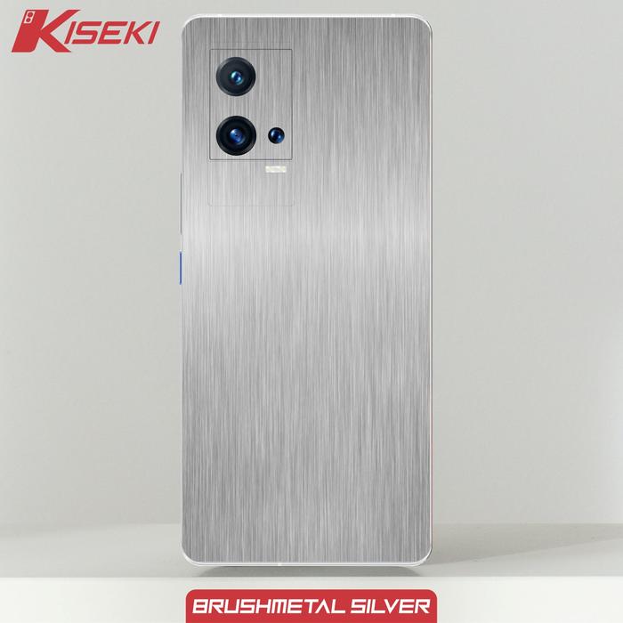 Gambar Kiseki Skin Vivo IQOO 8 Pro  Back Case Carbon Leather Custom - Silver Brush dari Kiseki Skin undefined Tokopedia