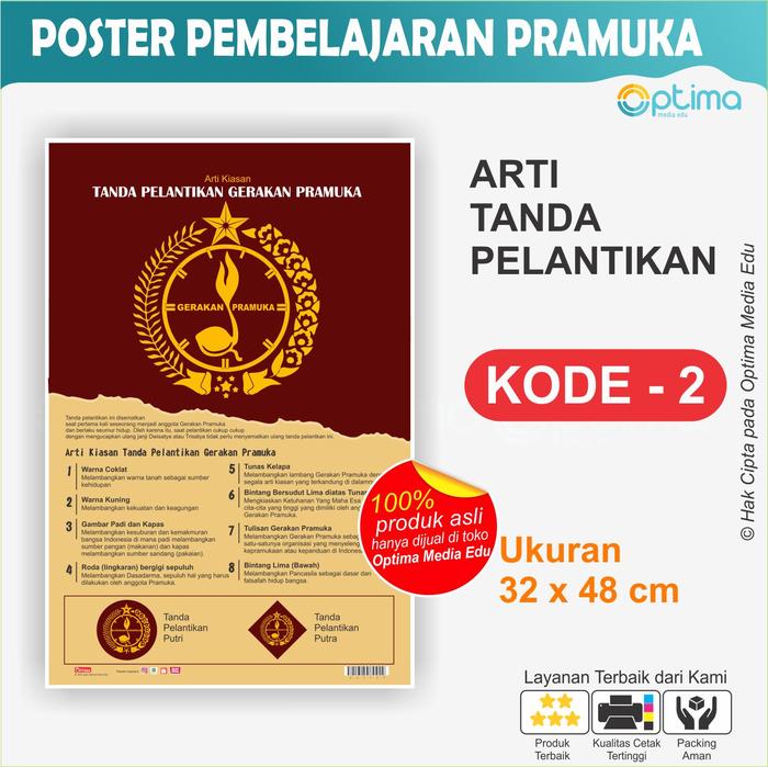 Gambar Poster Pramuka Siaga, Penegak, Penggalang  SD SMP SMA - 2-TandaPlantikn dari Optima Media Edu undefined Tokopedia
