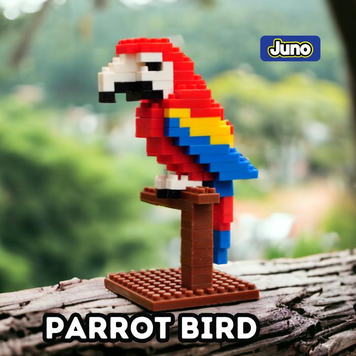 Gambar Juno Mainan Balok Binatang - Juno Nano/Micro Blocks Animal Series - B1 - Parrot dari Juno Toys_NEW undefined Tokopedia