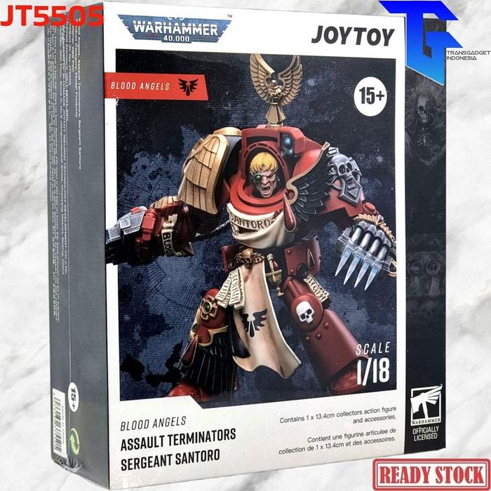 Figurine JoyToy Warhammer 40K – Space Marines Blood Angels – Sergent Santoro (1/18)