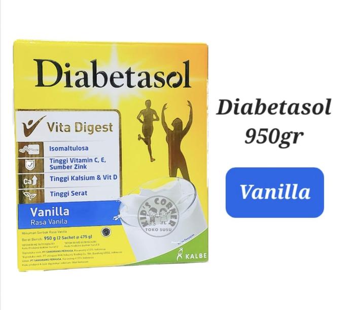 Gambar DIABETASOL Vanilla/Coklat 950Gr Susu Nutrisi Diabetes - Coklat dari Kid's Corner Susu undefined 5 Tokopedia