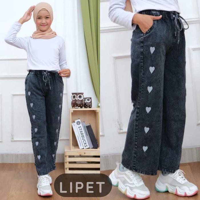 Gambar Celana kulot anak perempuan remaja tanggung celana panjang anak perempuan terbaru - Love hitam, 26 dari Batiksilfi undefined Tokopedia