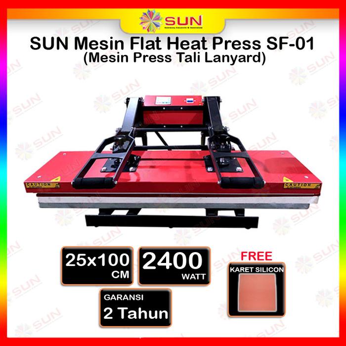 Gambar Mesin Press Lanyard - SUN Flat Heat Press SF-01 25 X 100 CM - SF-01, Surabaya dari Sun Indonesia Kota Surabaya Tokopedia