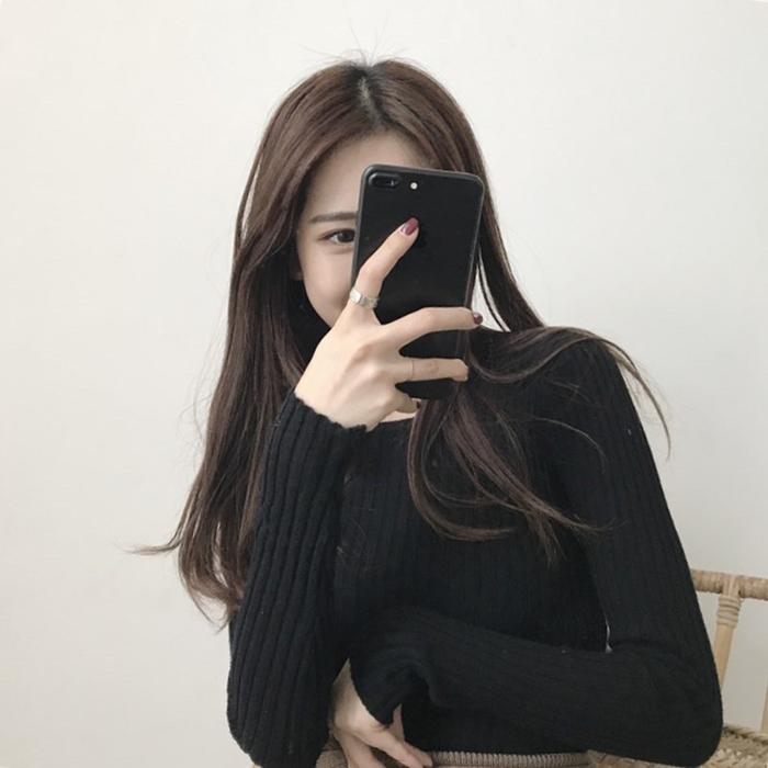 Gambar Alice Top Inner Rajut Oneck Knit Premium - Atasan Wanita Kerah Bulat - Black dari Dailywear.id1 undefined Tokopedia