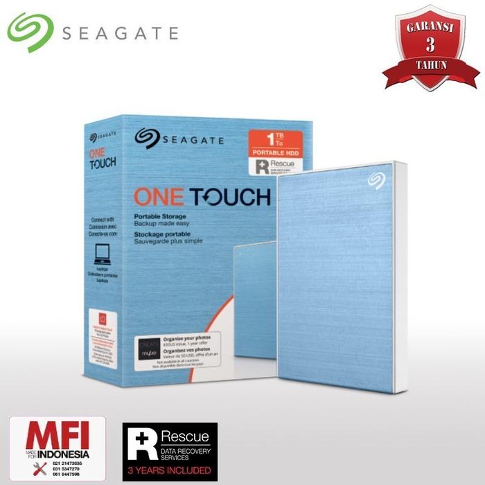 Gambar Hardisk Eksternal Seagate One Touch 1 TB 1TB USB 3.2 - Biru Muda dari Leven CMC undefined Tokopedia