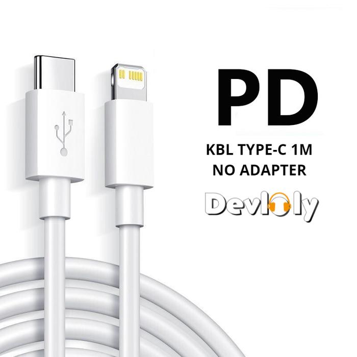 Gambar KEPALA CHARGER lPHONE 20W FAST CHARGING TYPE-C to Lightning ORIGINAL - PD KBL TYPEC 1M dari Devloly Official Store undefined Tokopedia