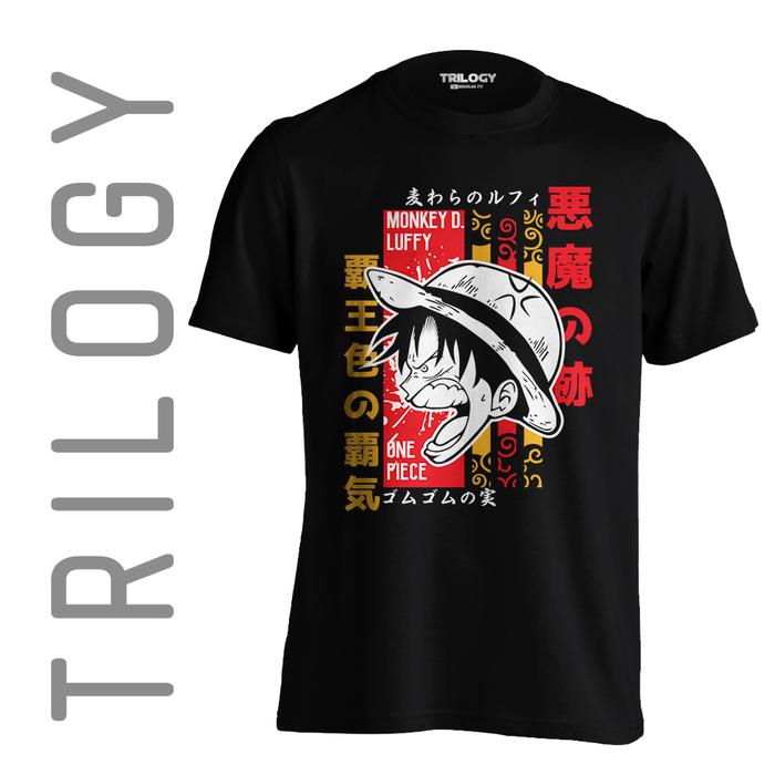 Gambar TRILOGY TRF 0189 - One Piece - Monkey D Luffy - Kaos Premium - Anime - Hitam, S dari TRILOGY WEAR undefined Tokopedia