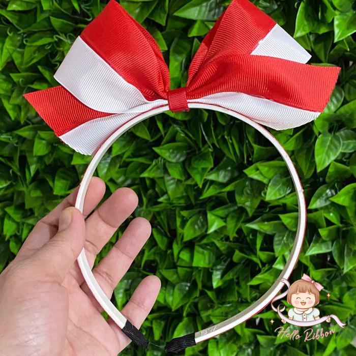 Gambar Aksesoris rambut merah putih/ bando jepit merah putih - Bando Pita MP dari CJCStore undefined Tokopedia